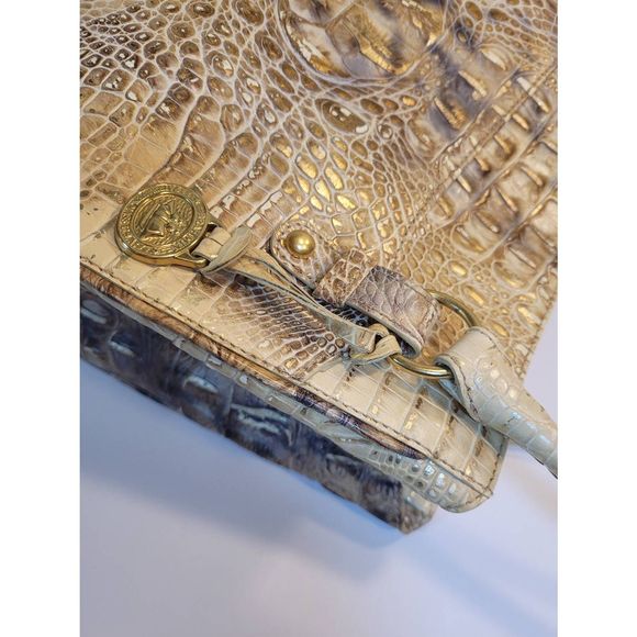 Brahmin Tan Croc-Embossed Shoulder Bag - Picture 5 of 16